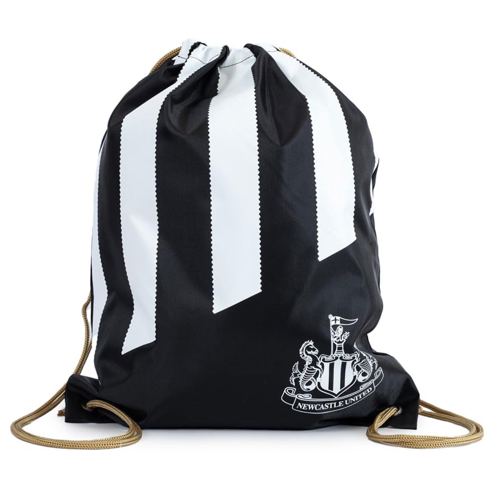 Hy-Pro Newcastle Gym Sack-Stripe, Sacca da Palestra Unisex-Adulto, Nero e Bianco, Taglia Unica