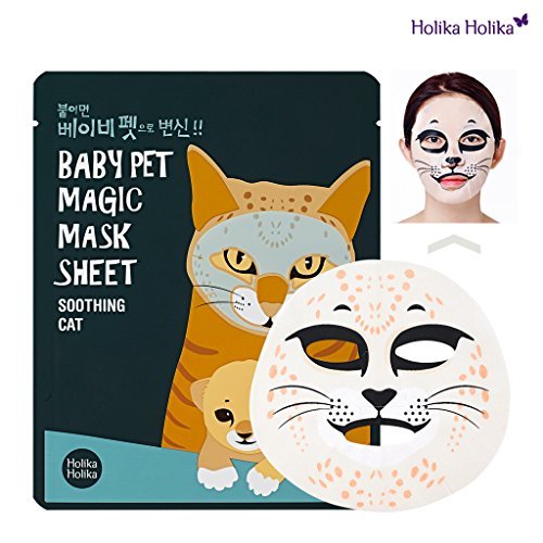 [Holika Holika] Baby Pet Magic Mask Sheet 22ml #Soothing Cat (10 Sheet)
