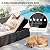 Devoko Patio Sofa,Outdoor Furniture Set 4 Pieces,Wicker Sectional Couch with Glass Desktop and 75.9in Wide Backrest for Backyard, Deck,Porch & Poolside(Black)