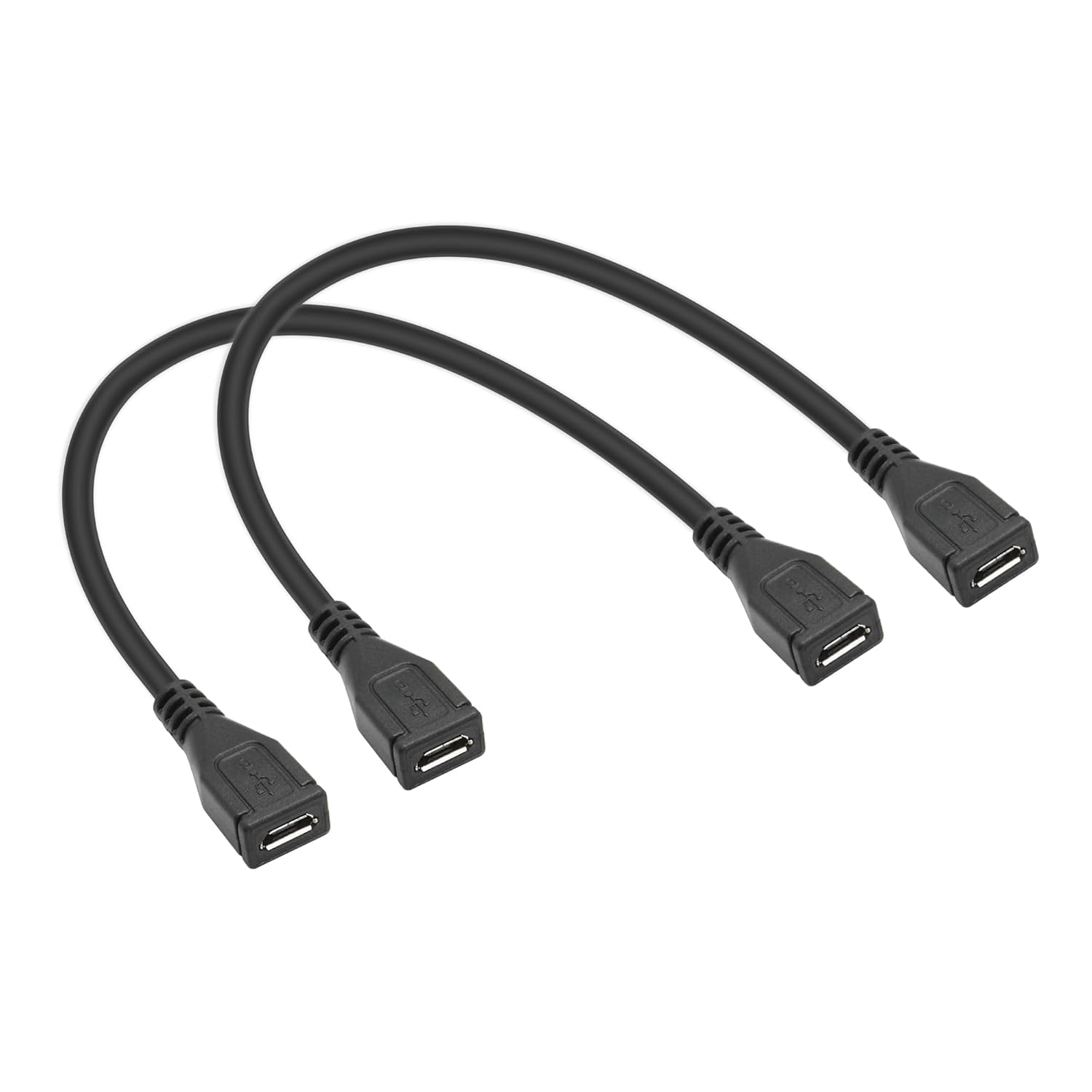 – Short Micro USB Extension Cable 9inch, Micro USB Female to Female Charging and Data Sync Cable for Phone, Tablet, MP3 Extension and More(2Pcs)