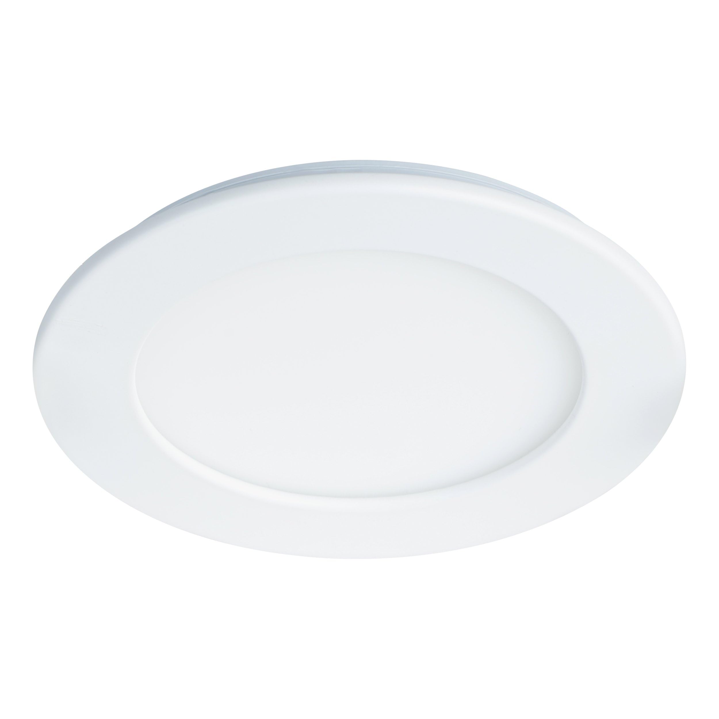 Eglo connect.z Smart Home Led faretto da incasso Fueva-Z in metallo bianco, ultra piatto, Ø 120 mm, ZigBee, app e controllo vocale, colore della luce regolabile, dimmerabile, da bagno, IP44