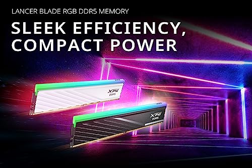 Image of Adata DDR5 32Gb (16X2) Xpg 6000 Mhz Lancer Blade RGB Black (AX5U6000C3016G-DTLABRBK)