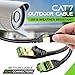 GEARit Cat7 Outdoor Ethernet Cable (250ft) SFTP Shielded Foil Twisted Pair, Pure Copper, LLDPE, Waterproof, Direct Burial, In-Ground, UV Resistant, POE, Network, LAN, Internet, Cat 7-250 Feet