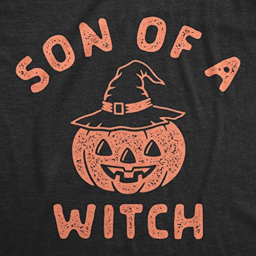 Crazy Dog T-Shirts Son Of A Witch Baby Bodysuit Funny Halloween Jack-o-lantern Infant Jumper2