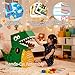 Wearable Cardboard Toys for Kids,Dinosaur & Bulldozer,Encourages Pretend Play & Social Skills, Perfect for Birthday/ Holiday Dress-Up,School Events,Boosts Parent-Child Interaction. (Green dinosaur)