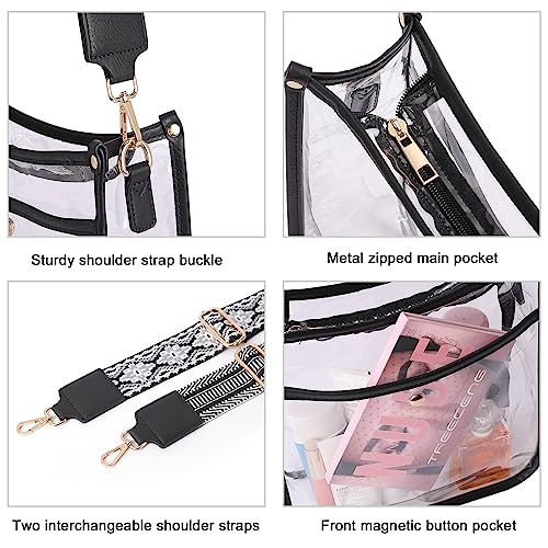 Image of CLUCI Clear Purse,Clear Bag For Stadium Events,Stadium Approved Crossbody Bag Purses for Women with Adjustable Strap
