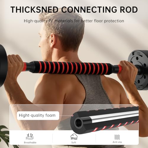 Image of Adjustable Dumbbell Sets Barbell 2 in 1 Weight Pair Home Fitness Free Weight Equipment Anti-Slip Handle with Connector,Lifting Dumbells for Body Workout Home Gym,Delivery Within 7 Days
