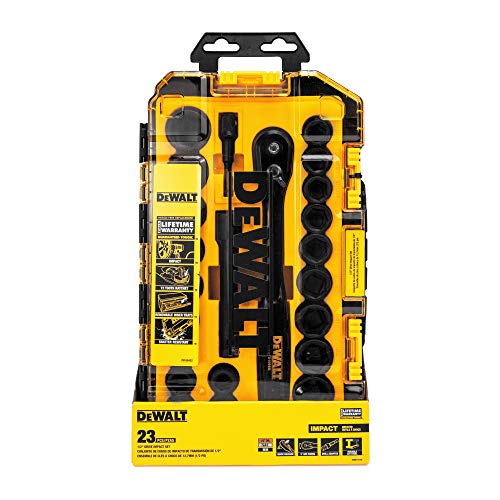 DEWALT Impact Socket Set, 23-Piece, 1/2