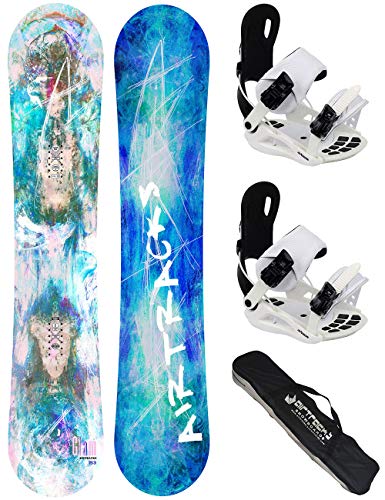 Airtracks Damen Snowboard Set - Board Glam 144 - Softbindung...