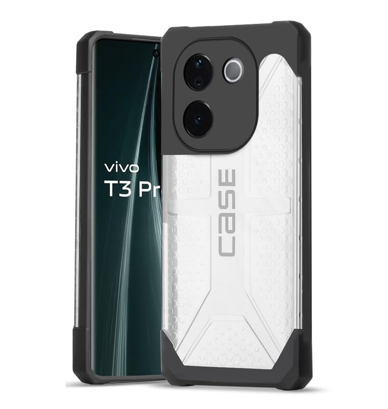 Image of Mr. Case Impact-Resistant Frosty Case with Dual-Layer Protection Back Case for Vivo T3 Pro 5G | Shockproof | Drop-Resistant Design - Black