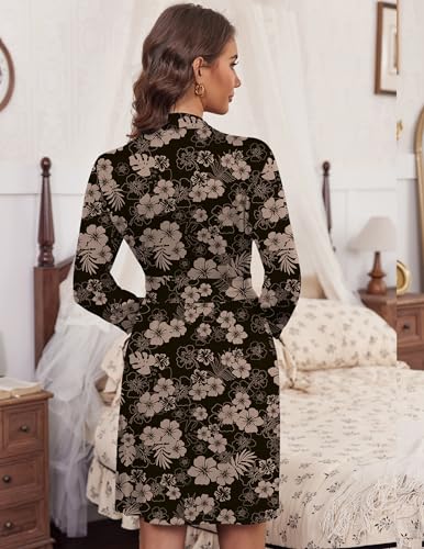 Image of HOTOUCH Womens Robe Lightweight Short Knit Bathrobe Soft Ladies Sleepwear with Pockets