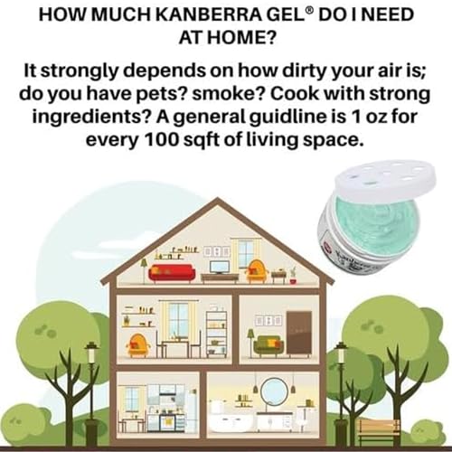 Image of Kanberra Gel Refill Pouch 24oz - All-Natural Tea Tree Oil Odor Eliminator & Air Freshener for Home, Car, RV, Boat, Gym Bag | Eco-Friendly, Long-Lasting Formula, Safe for Pets and Family
