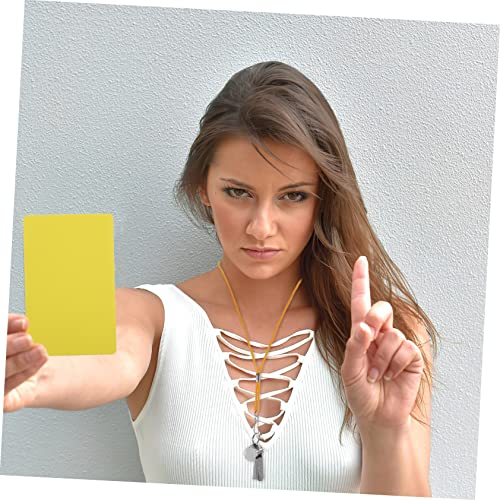 INOOMP 1 Conjunto Árbitro Cartão Vermelho E Amarelo Pvc Metal