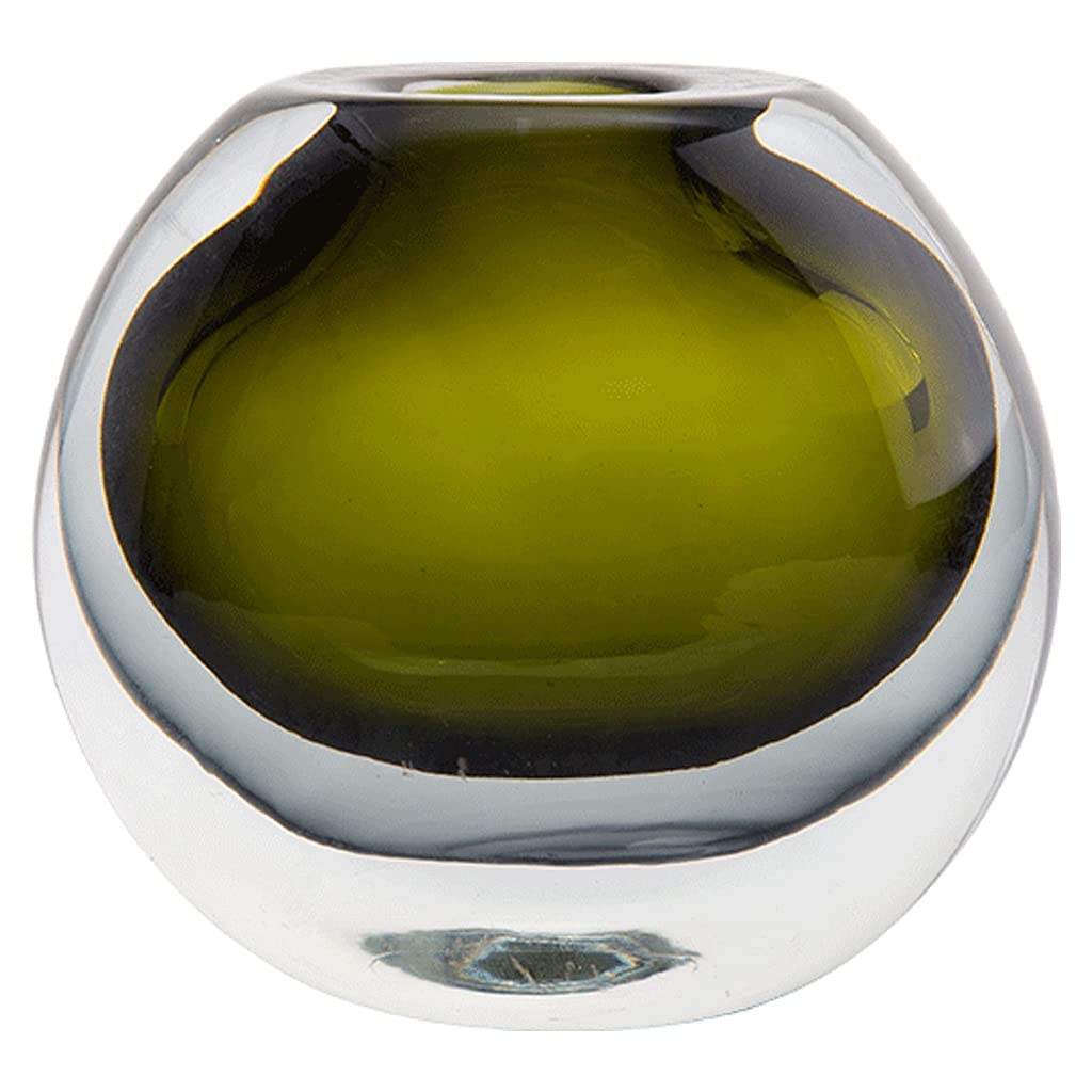 Vase en cristal d'art décoratif vert 14cm pour sublimer votre table