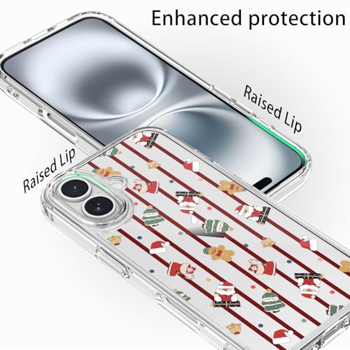 Coque iPhone 16 Plus antichoc Noël transparente contre les chutes - 4