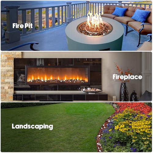 Image of Skyflame 15-Pounds Fire Glass, 1 /2-Inch High Luster Copper Reflective Fire Glass for Gas Fireplace, Fire Pit and Landscaping