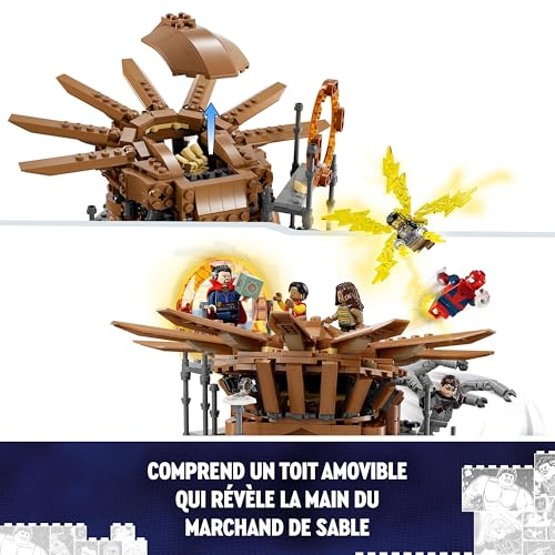 LEGO | Marvel Le Combat Final de Spider-Man, Recréez la Scène de Spider-Man : No Way Home avec 3 Peter Parkers, Bouffon Vert, Electro, Ned, Dr Strange et MJ Minifigurines, Jouet à Collectionner 76261