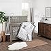 NoJo Elephant Tribe Grey and White 100% Cotton Fitted Crib Sheet
