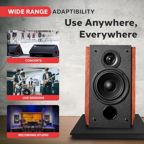 Pyle Pro Audio PA Speaker Platform Pad de 22.5’’ x 17.8’’, base de aislamiento acústico, espuma de alta densidad, reduce vibración y resonancia, ideal para monitores de estudio y subwoofers miniatura 5