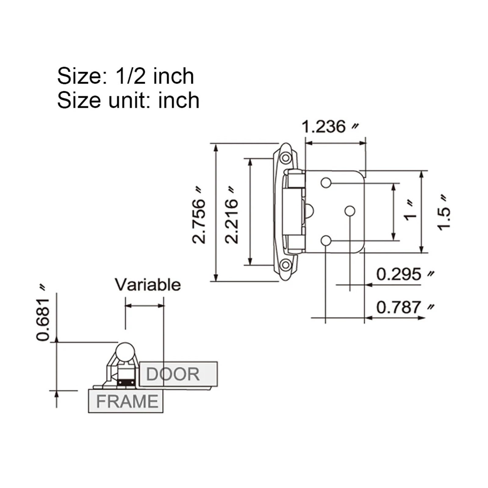 Bisagras de puerta resistentes con cierre automático, 2 piezas con tornillos para muebles, ideal para uso en interiores y exteriores