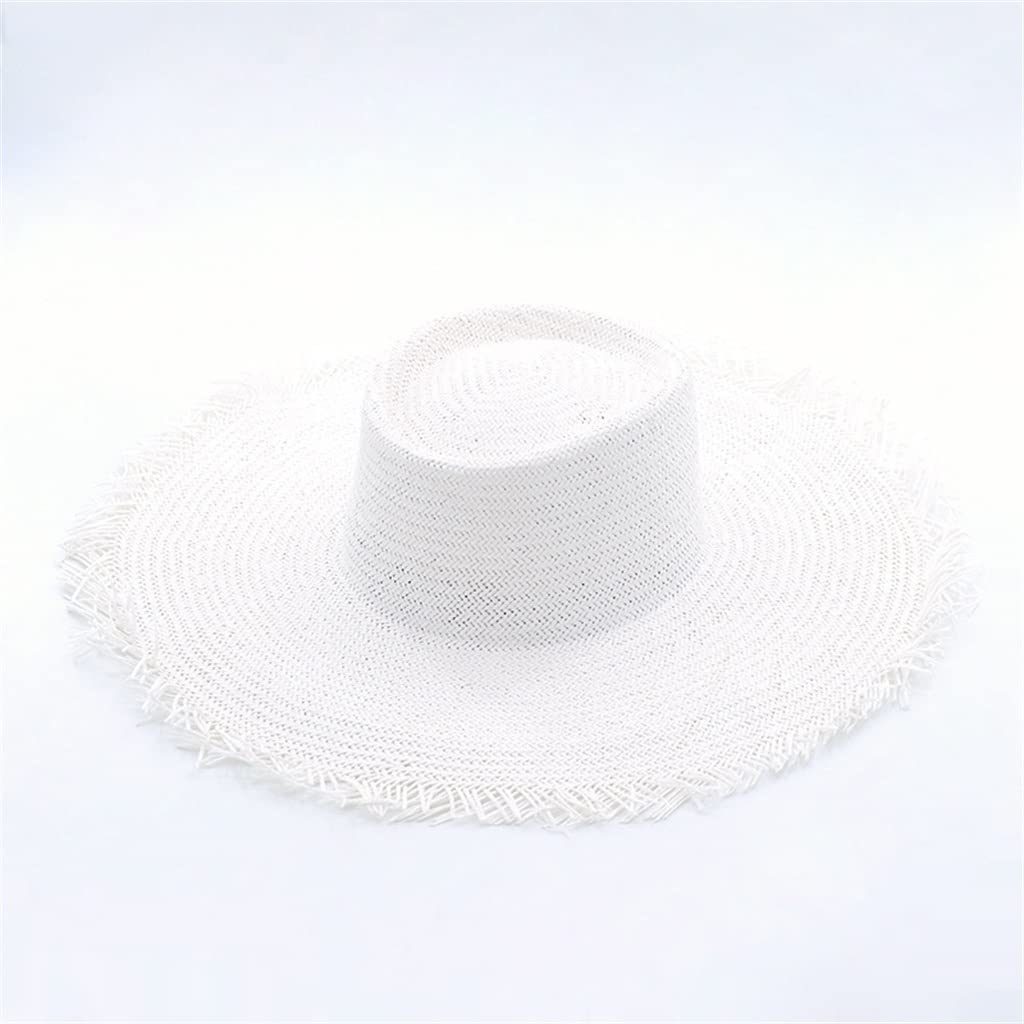 Cappelli a Tesa Larga con Nappa con Visiera Parasole per Donna con Frange per ombrellone Selvaggio Bordo Piatto Cappello Grande Turismo da Spiaggia