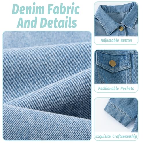 Personalized Denim Jacket for Boys and Girls with Names, Easter Basket Stuffers, 1-14 Year Old Birthday Gifts4