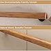 GOUZIBHD Wooden Stair Railing, Wall Mount Handrail, Anti-Slip Stair Rail for Elderly Children, Modern Industrial Hand Railing, Barrier-Free Stair Handrail for Garage Porch(Size:80cm)