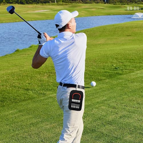 Soporte para pelotas de golf con bolsa portátil para objetos de valor resistente 4