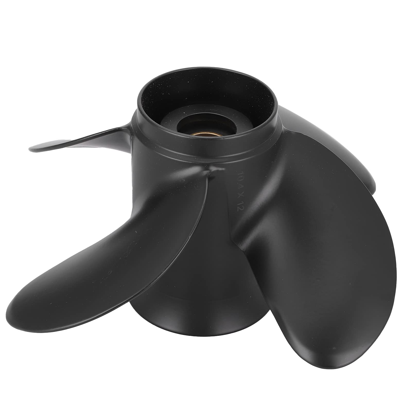 Hélice de Motor fueraborda 10.4x12 RH, 4 Palas, 13 Piezas de hélice Marina para Barcos estriados, aleación de Aluminio de Alta Densidad con Superficie Pulida, reemplazo para mo