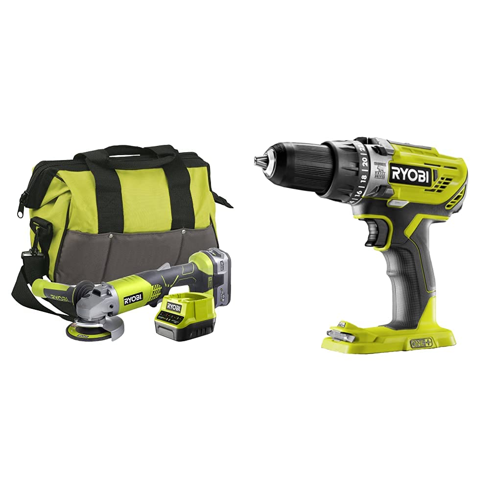 Ryobi R18ag 140s 18v One Cordless Angle Grinder Starter Kit