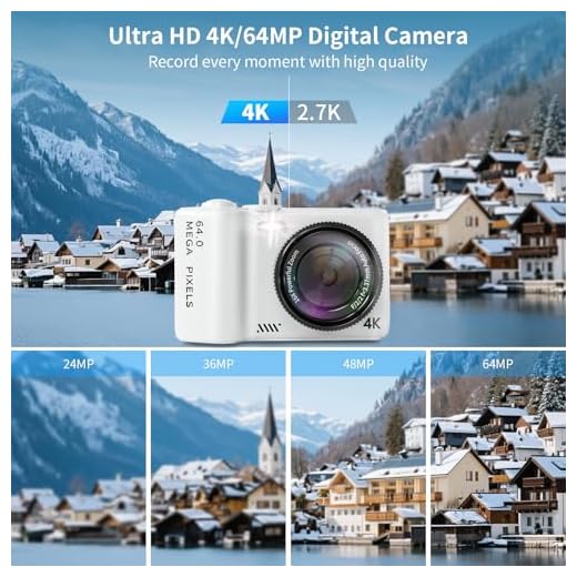 16X Zoom 4K Point and Shoot Camera