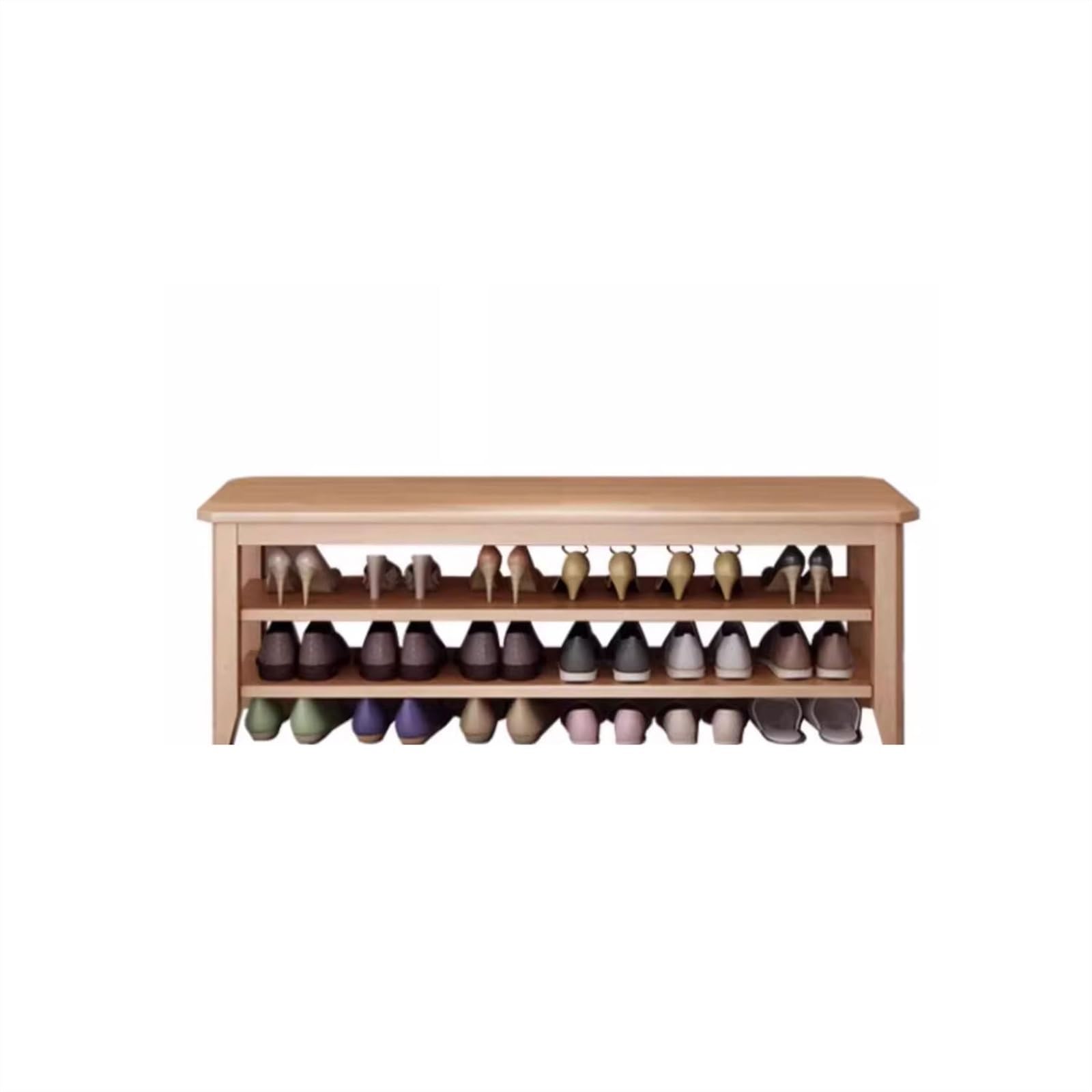 Étagère à chaussures en bois meuble de rangement d'entrée