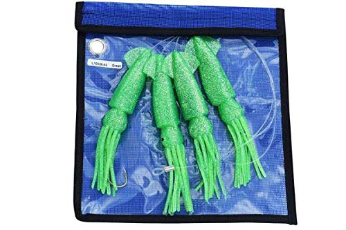 EatMyTackle 6 in. Squid Daisy Chain | 6 ft. Saltwater Fishing Teaser