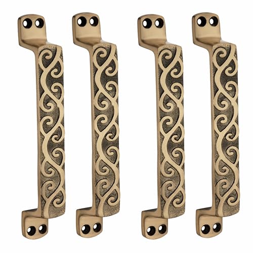 Image of Door Handle Cool Door Handles for Main Door Aluminum (7 Inch), Antique- Finish Door Handles for Home and Office for Wooden & Glass Door Handle, Pull Door Handle (Pack of 2 Pair, Leher)