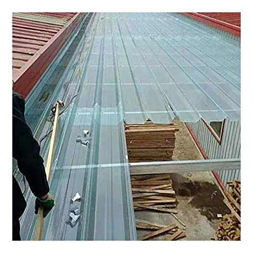 Casa De Tejas Transparentes FRP, Hoja De Sol Corrugado Marquesina De Plástico Para Cochera Placa De Cristal Transparente Sombra E Impermeable Cubierta Plástica Resistencia Al Impacto ( Color : Claro ,