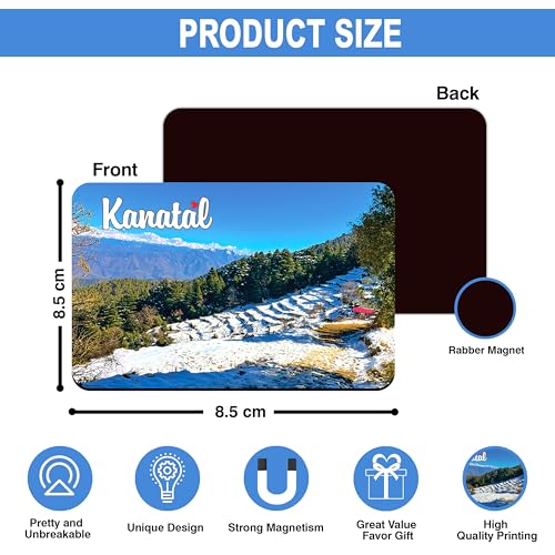 Image of Elegant Fridge Magnet with Themes |Rectangular Size Refrigerator Magnet with Magnetic Rubber Back | Pack of 1, 8.6cm X 5.4cm (Kanatal)