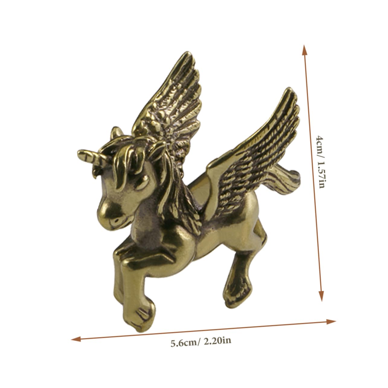 IMIKEYA 4stücke Brass Statue Kreative Einhorn Skulptur Messing Für Schreibtisch-Dekoration Retro Design Langlebig Und Für Und Büro
