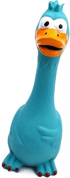 SYH&AQYE Rubber Chicken, Dog Screaming Chicken Toy Interactive Bite Squeeze Sound Chicken Toy for Small Medium Large Dogs, Prank Noise Maker Dog Toys (Blue)