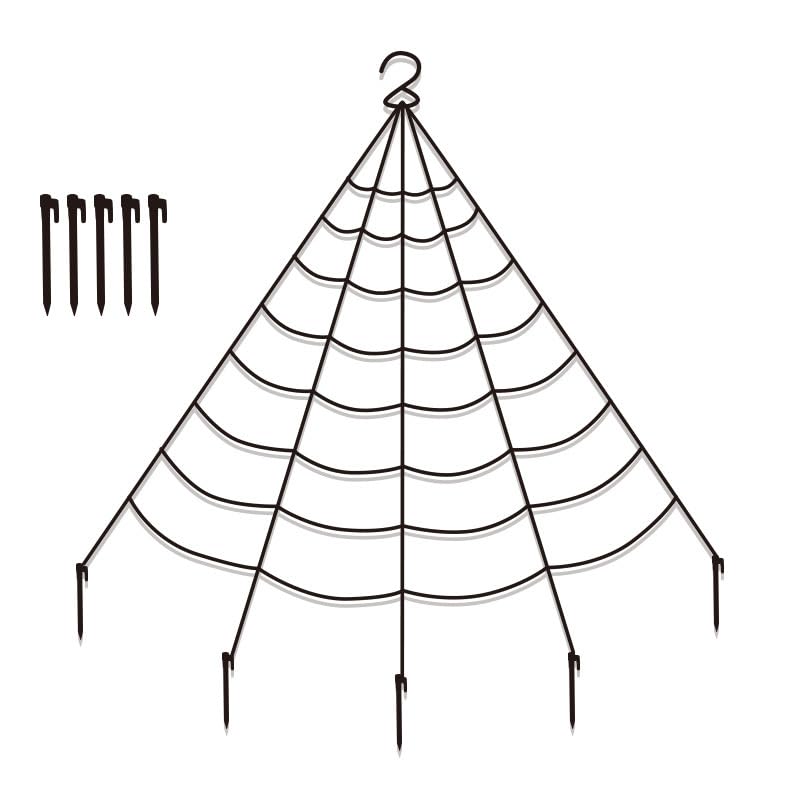 Party with Emma Giant Spider Web 22.9 * 18 Ft 7 * 5.5m White Halloween Spider Web Gutter Hook Set Easy to Decor Outdoor Yard (Black)