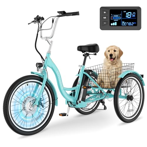 MOONCOOL Electric Tricycle for Adults, 350W 36V Electric