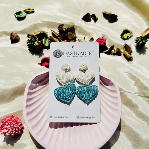 Heart Square Beaded Earring Fashion Jewelry Gift for Her