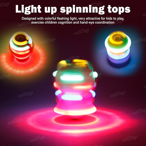 Image of Zest 4 Toyz Spinning Top for Kids Cartoon Design with Flashing LED Light Up and Dynamic Music Non-Toxic Toys for Boys & Girls (Pack of 1) Red