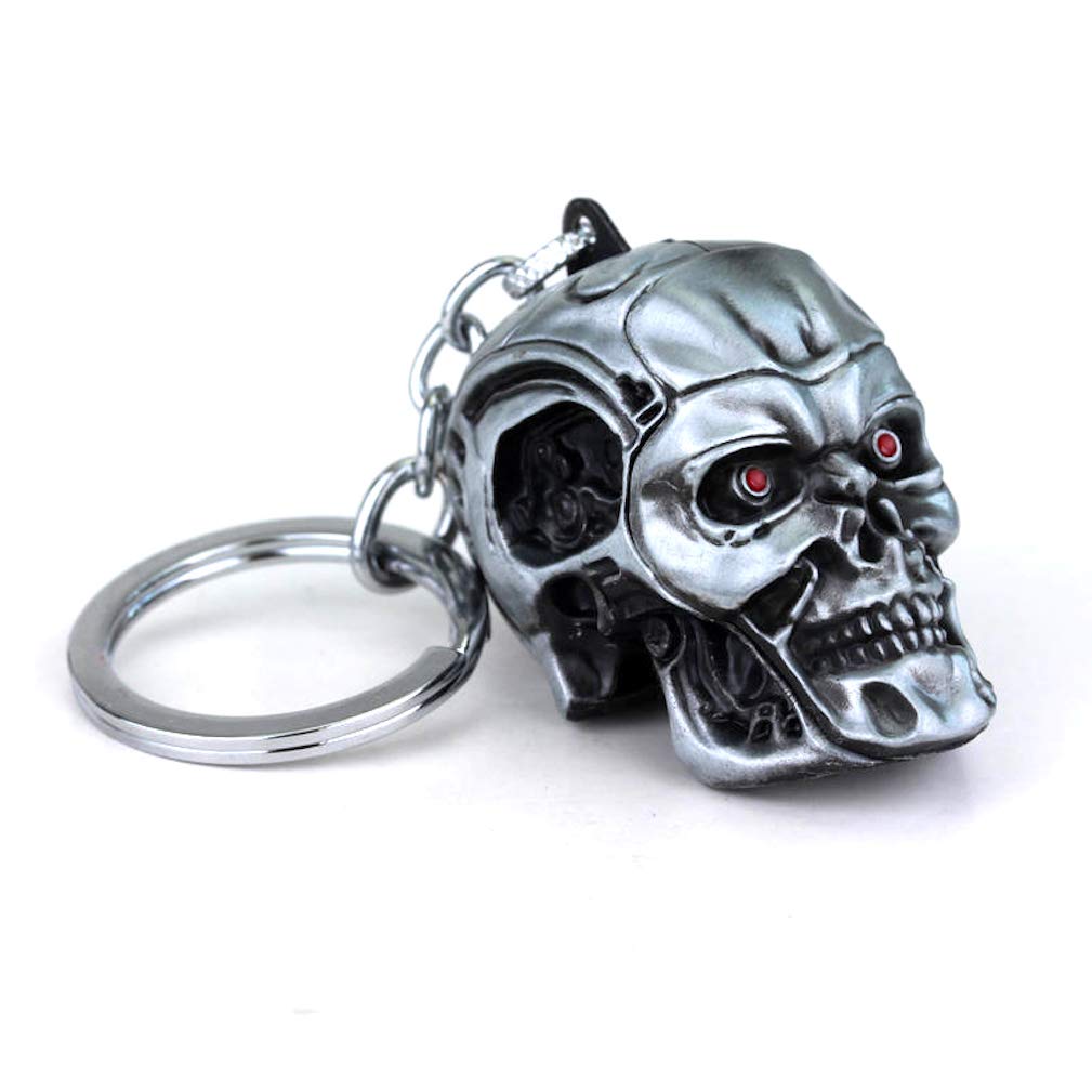 Terminator Punisher Terminator Skull Skeleton Head Carved Keyring