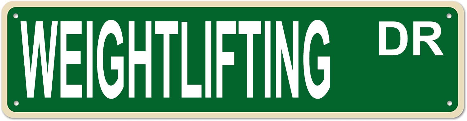 XBGJMY Weightlifting Dr Metal Tin Sign Powerlifting Deadlifting Funny Vintage Slim Street Tin Signs 16 x 4 Inch Wall Art Decor Iron Poster for Home Farmhouse Bar Cafe Garage Indoor Outdoor Gifts