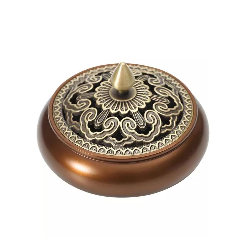 Incense Holder Base Creative Metal Antique Incense Burner Household Indoor Sandalwood Agarwood Zen Ornaments