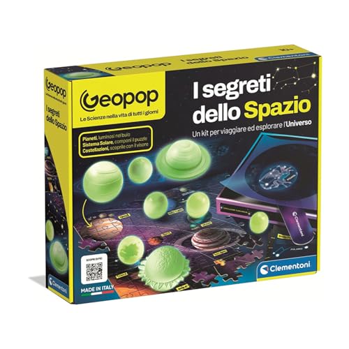 Clementoni x Geopop - Secrets de l'espace, Puzzle 150 pièces, Jeu Scientifique pour Enfants 10+ Ans pour Découvrir Planètes, Constellations et Système Solaire, Made in Italy, Langue Italienne, 19426