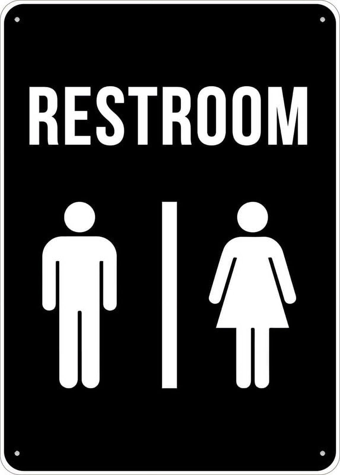 Restrooms for Cafe Home Living Room Bedroom Kitchen Garden Garage Cafe Bar Pub Tin Sign 8x12 Inch