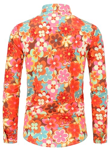 70s Outfits for Men Long Sleeve Casual Button Down 70s Disco Retro Paisley Shirt 70s Floral Vintage Hip Hop Shirts2