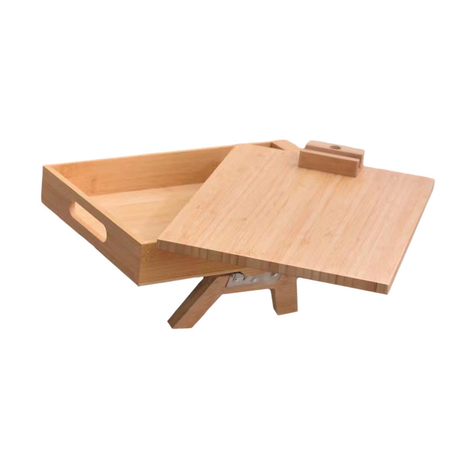 Plateau de lit avec poignées, Installation Facile, Fixation par Clip sur l'accoudoir. Savourez Vos Repas au lit grâce à ce Plateau à la Robuste et élégant. Son