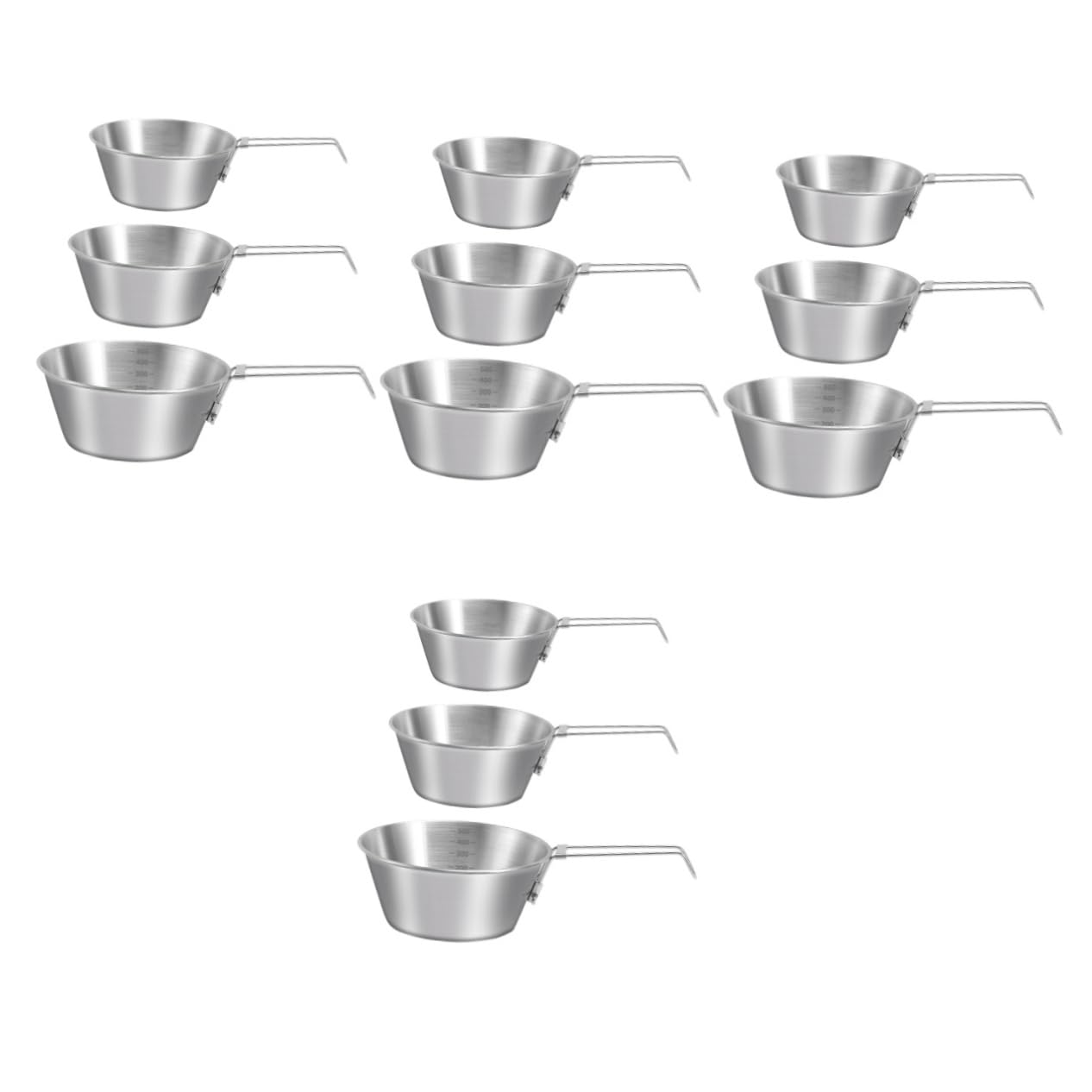 UPKOCH 4 Ensembles Camping Acier Inoxydable Avec Pliable De Ustensiles De Cuisine Pour Activités Plein Air 3 Pièces * 4